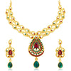 Sukkhi Wavy Gold Plated AD Necklace Set For Women-1