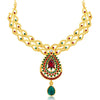 Sukkhi Wavy Gold Plated AD Necklace Set For Women-4