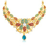 Sukkhi Marquise Gold Plated AD Necklace Set For Women-4