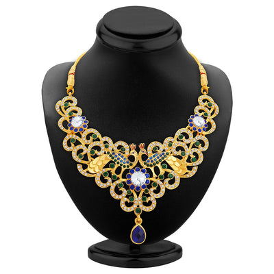 Sukkhi Exquisite Gold Plated AD Necklace Set For Women-2