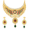 Sukkhi Splendid Gold Plated AD Necklace Set For Women-1