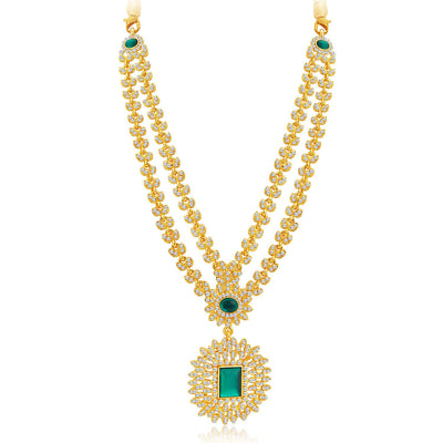 Sukkhi Exquitely Gold Plated AD Necklace Set For Women-4
