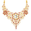 Sukkhi Glittery Gold Plated AD Necklace Set For Women-4