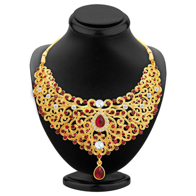 Sukkhi Luxurious Gold Plated AD Necklace Set For Women-2