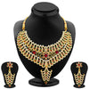 Sukkhi Resplendent Gold Plated AD Necklace Set For Women