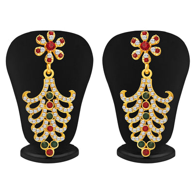 Sukkhi Resplendent Gold Plated AD Necklace Set For Women-3