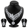 Sukkhi Dazzling Rhodium Plated AD Necklace Set For Women