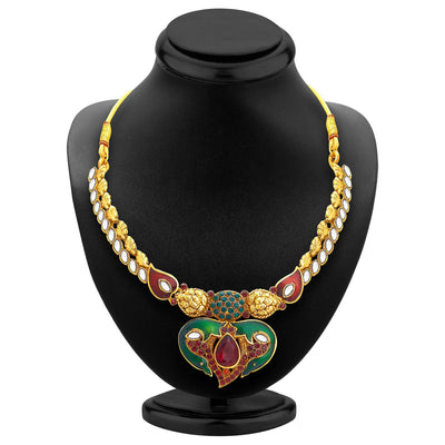 Sukkhi Attractive Gold Plated Kundan Necklace Set For Women-2
