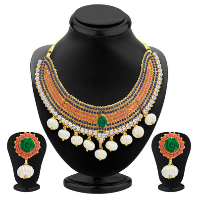 Sukkhi Classy Gold Plated Kundan Necklace Set For Women