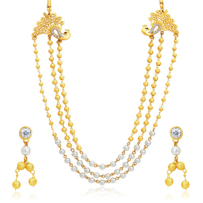 Sukkhi Amazing Pecock Gold Plated Necklace Set For Women-1