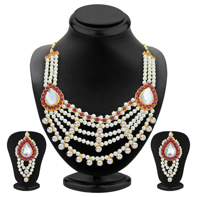 Sukkhi Glamorous Gold Plated Necklace Set For Women