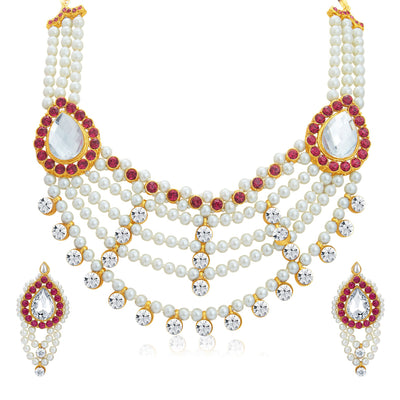 Sukkhi Glamorous Gold Plated Necklace Set For Women-1