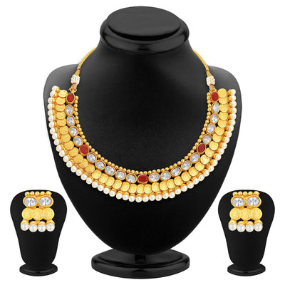 Sukkhi Fashionable Gold Plated Necklace Set For Women