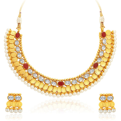 Sukkhi Fashionable Gold Plated Necklace Set For Women-1