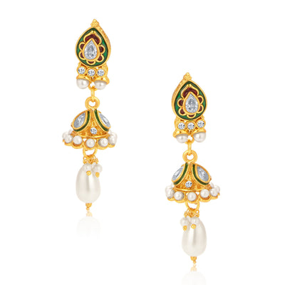 Sukkhi Splendid Gold Plated Kundan Necklace Set For Women-4