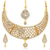 Sukkhi Amazing Gold Plated AD Set of 2 Necklace Set Combo For Women-3