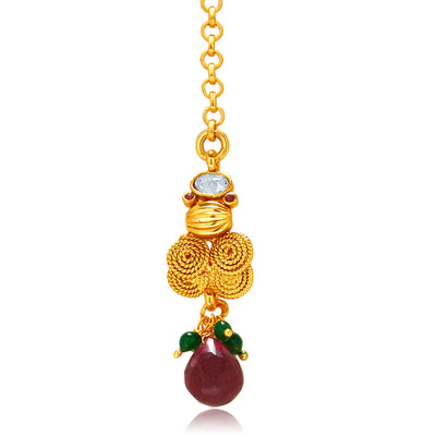 Sukkhi Divine Jalebi Design Gold Plated Necklace Set For Women-7