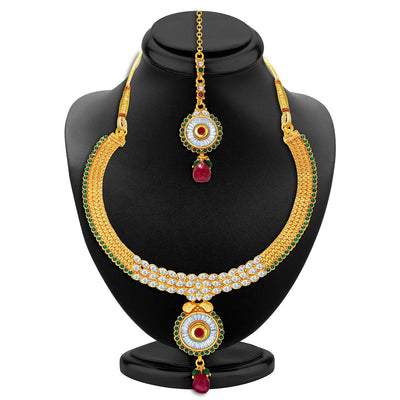 Sukkhi Fashionable Gold Plated Necklace Set For Women-2