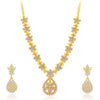Sukkhi Alluring Gold Plated AD Set of 3 Necklace Set Combo For Women-7