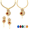 Sukkhi Brilliant Necklace Set Detachable to Pendant Set with Chain and Set of 5 Changeable Stone For Women-1