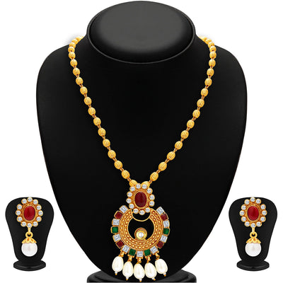 Sukkhi Modish Gold Plated Necklace Set For Women