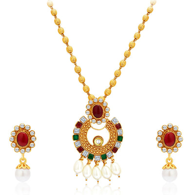 Sukkhi Modish Gold Plated Necklace Set For Women-1