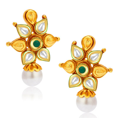Sukkhi Stylish Gold Plated Kundan Necklace Set For Women-5