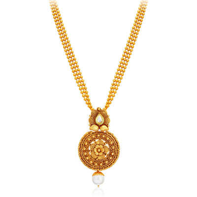 Sukkhi Graceful Gold Plated Kundan Necklace Set For Women-3