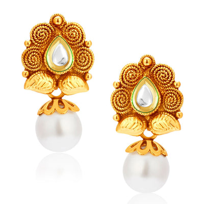 Sukkhi Graceful Gold Plated Kundan Necklace Set For Women-5