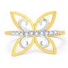 Sukkhi Butterfly Gold and Rhodium Plated CZ Ring-1