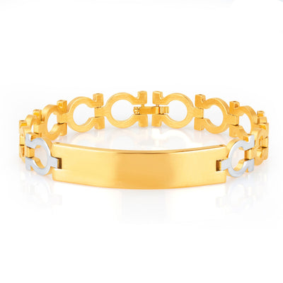 Sukkhi Glittery Gold and Rhodium Plated Bracelet For Men