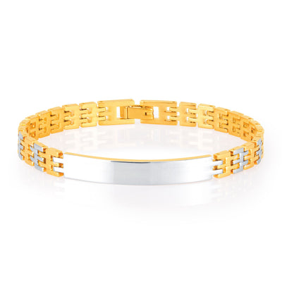Sukkhi Fabulous Gold and Rhodium Plated Bracelet For Men