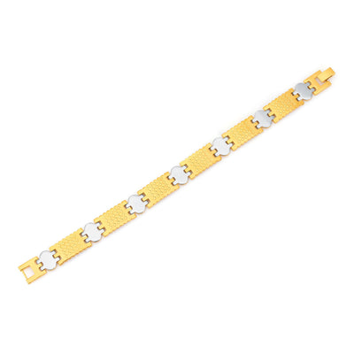 Sukkhi Gracefull Gold and Rhodium Plated Bracelet For Men-1