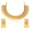 Sukkhi Astonish Gold Plated Temple Jewellery Coin Necklace Set For Women-1