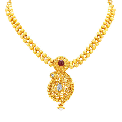 Sukkhi Pleasing Kairi Design Gold Plated Necklace Set For Women-2