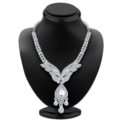 Sukkhi Finely Rhodium Plated AD Necklace Set For Women-2