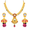 Sukkhi Wavy Gold Plated Necklace Set For Women