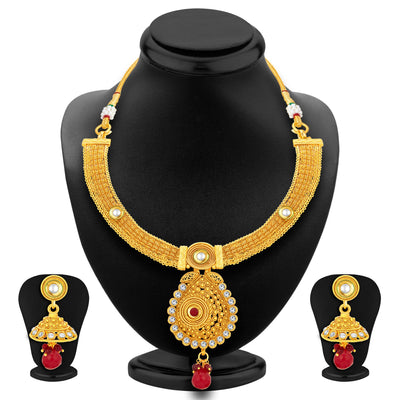 Sukkhi Bewitching Gold Plated Necklace Set For Women-1