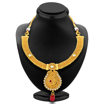 Sukkhi Bewitching Gold Plated Necklace Set For Women-3