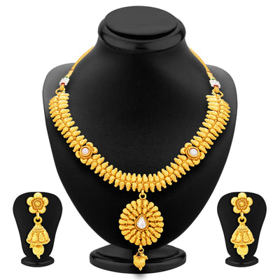 Sukkhi Classic Gold Plated Necklace Set For Women-1