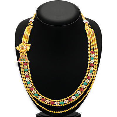 Sukkhi Amazing Two String Gold Plated Necklace Set For Women-3