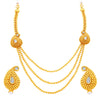 Sukkhi Fabulous Three String Gold Plated Necklace Set For Women