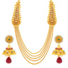 Sukkhi Graceful Four String Gold Plated Necklace Set For Women