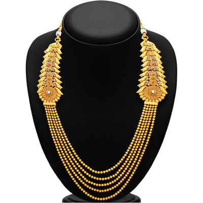 Sukkhi Graceful Four String Gold Plated Necklace Set For Women-3