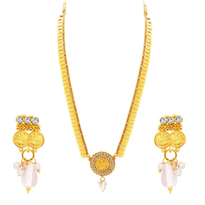 Sukkhi Modish Laxmi Temple Coin Gold Plated Necklace Set For Women