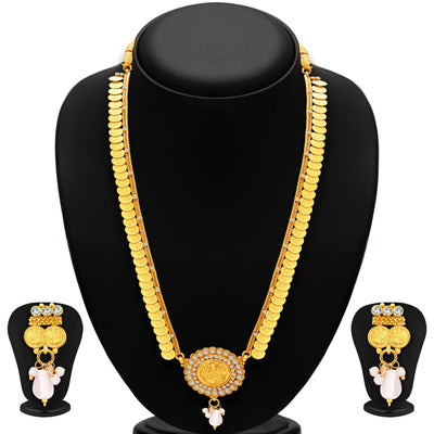 Sukkhi Modish Laxmi Temple Coin Gold Plated Necklace Set For Women-1