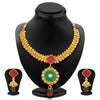 Sukkhi Modern Invisible Setting Gold Plated Necklace Set For Women-1