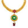 Sukkhi Modern Invisible Setting Gold Plated Necklace Set For Women-2