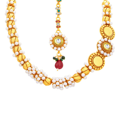 Sukkhi Designer Gold Plated Necklace Set For Women-2