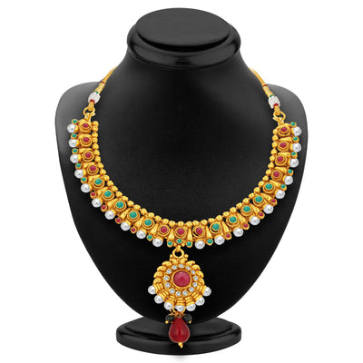 Sukkhi Gorgeous Gold Plated Necklace Set For Women-3